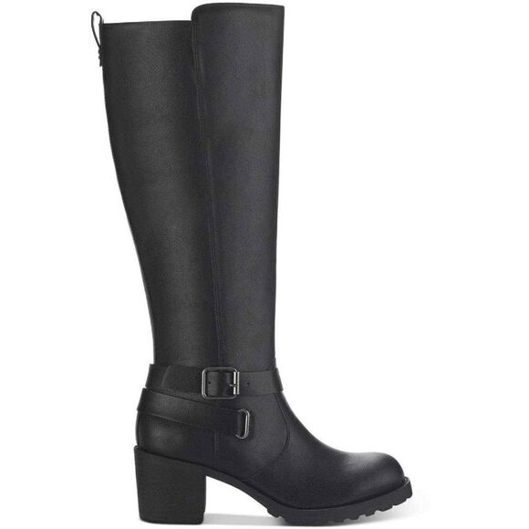 Sun + Stone Corah Lug Riding Boots Faux Leather Black 8M NWT No Box - Picture 1 of 11